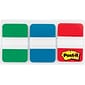 Post-it® 1" x 1.5" Durable Filing Tabs, Red/Green/Blue, 66 Tabs/Pack