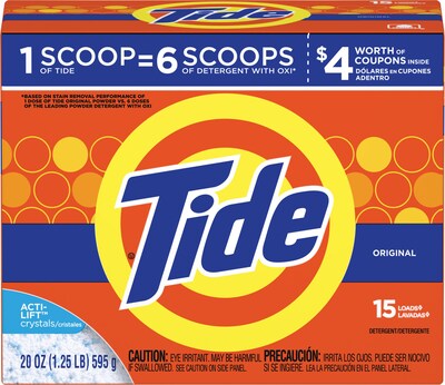 Tide® Ultra Laundry Detergent; Original Scent, 20oz. Box