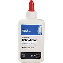 Quill Brand Washable School Glue, 4 oz., White (25961-QCC)