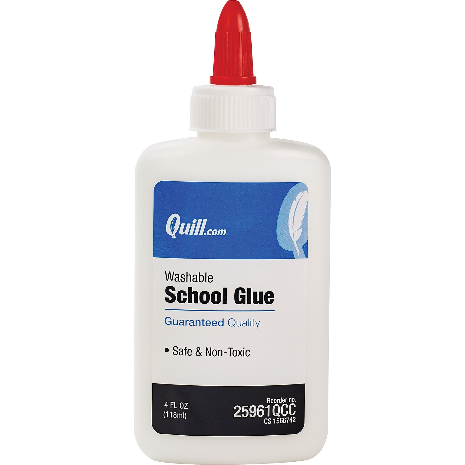 Quill Brand Washable School Glue, 4 oz., White (25961-QCC)