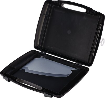 Quill Brand® Plastic Deluxe Storage Clipboard with Calculator, Legal Size, Black (25971-QCC)