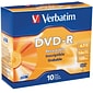 Verbatim 95099 4.7 GB DVD-R Slim Jewel Case; 10/Pack