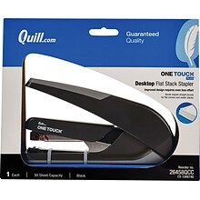 Quill Brand®  One-Touch™ Plus Desktop Stapler, 30 Sheet Capacity, Black (26458QCC)