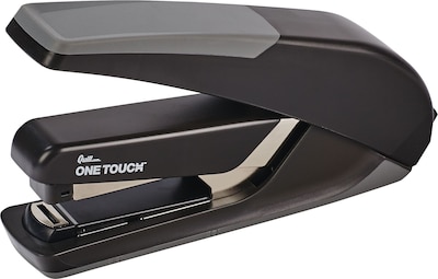 Quill Brand®  One-Touch™ Plus Desktop Stapler, 30 Sheet Capacity, Black (26458QCC)
