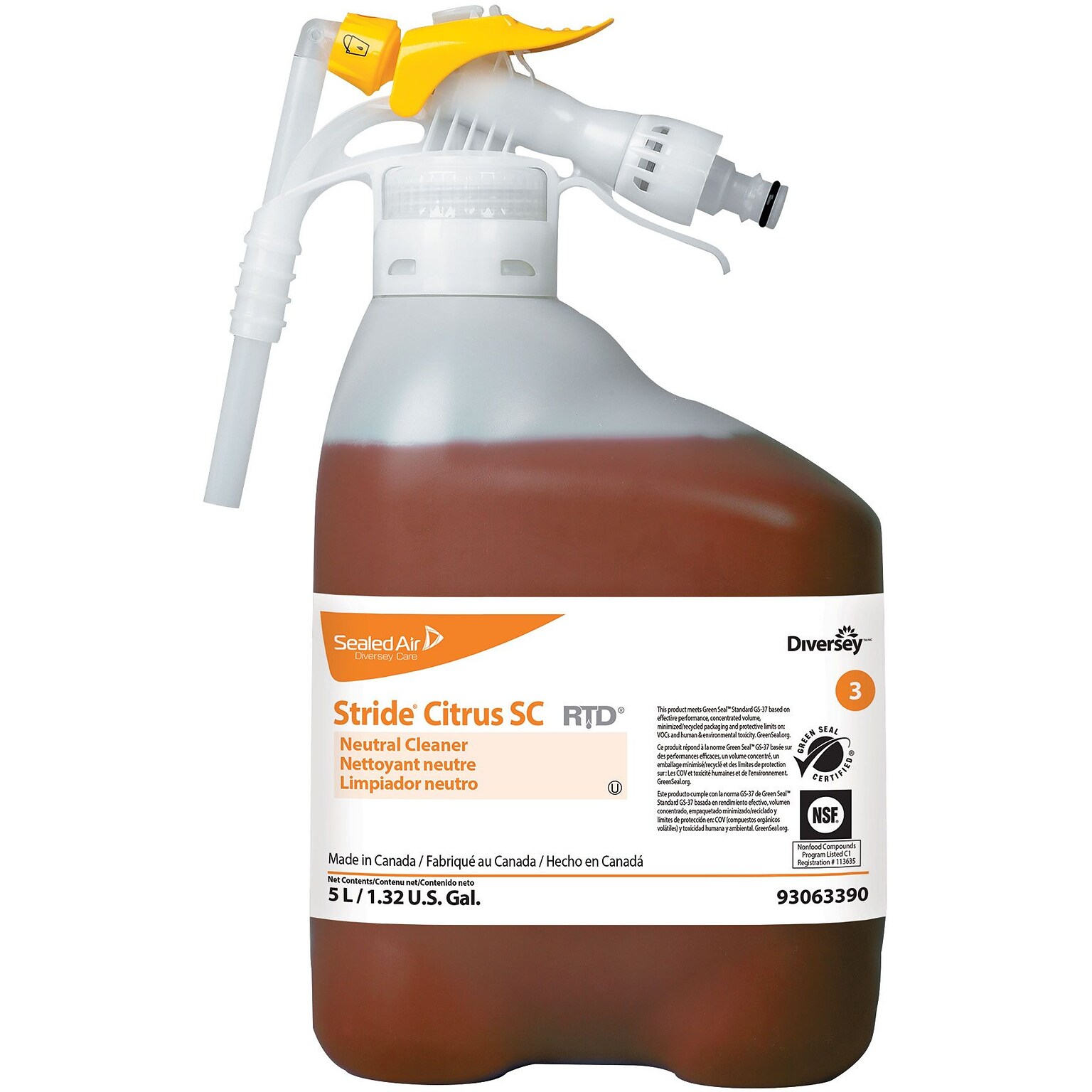 Stride SC 3 Multipurpose Cleaner for Diversey RTD, Citrus Scent, 168.96oz.