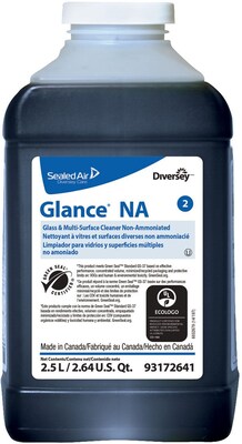 Diversey™ Glance® NA Glass & All Purpose Cleaner, Non-Ammoniated, J-Fill®, 2.5 Liters, 2/Ct