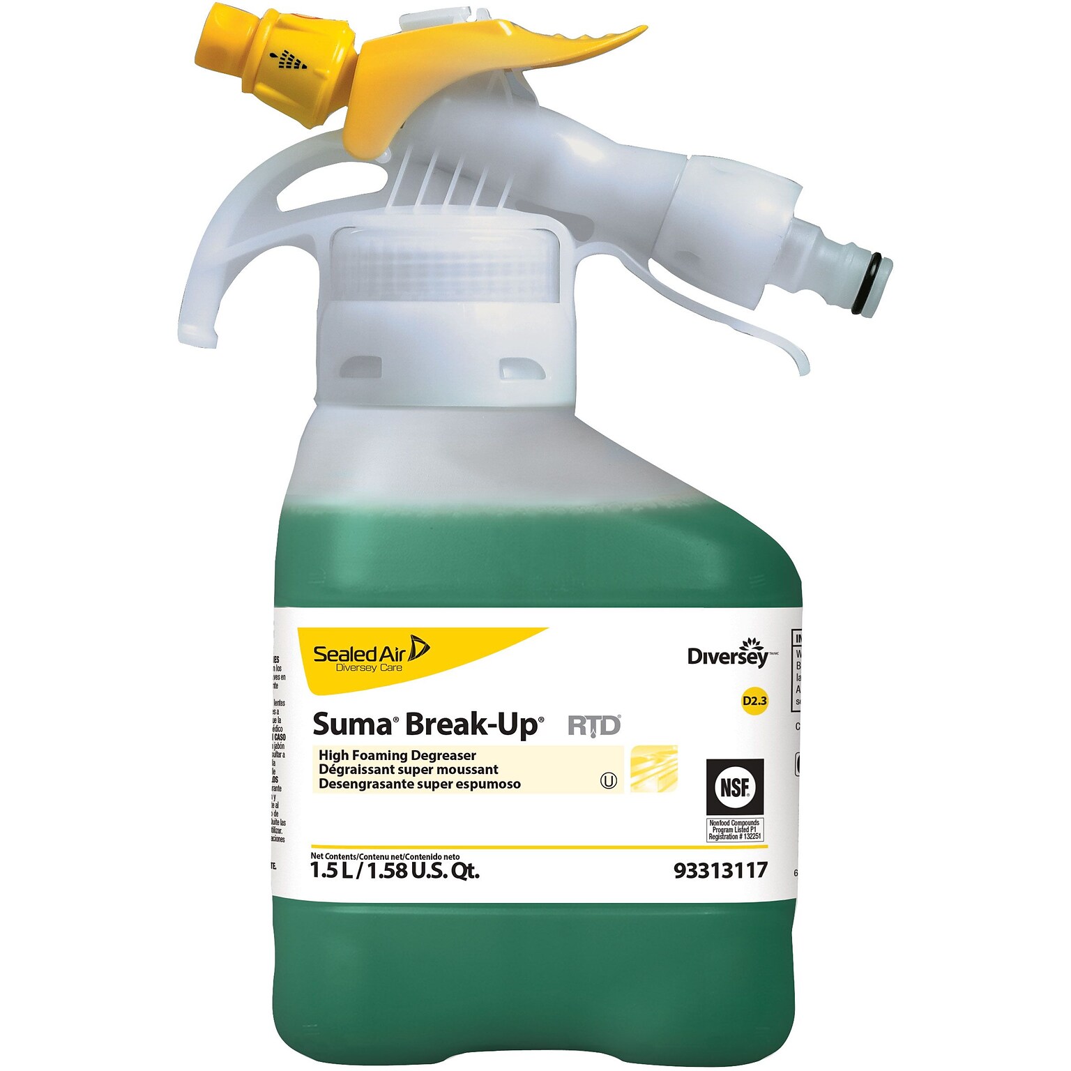 Suma® Break-Up® All Purpose High Foaming Degreaser, RTD®, 1.5 Liters, 2/CT