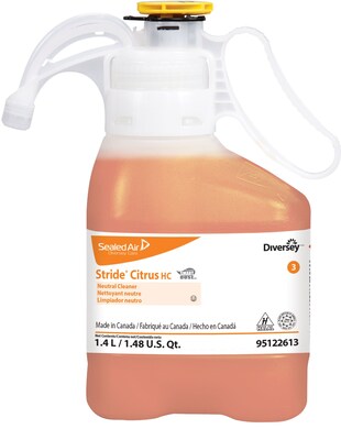 Diversey Stride Neutral Floor Cleaner, SmartDose™, 1.4L, 2 Bottles/Carton (95122613)