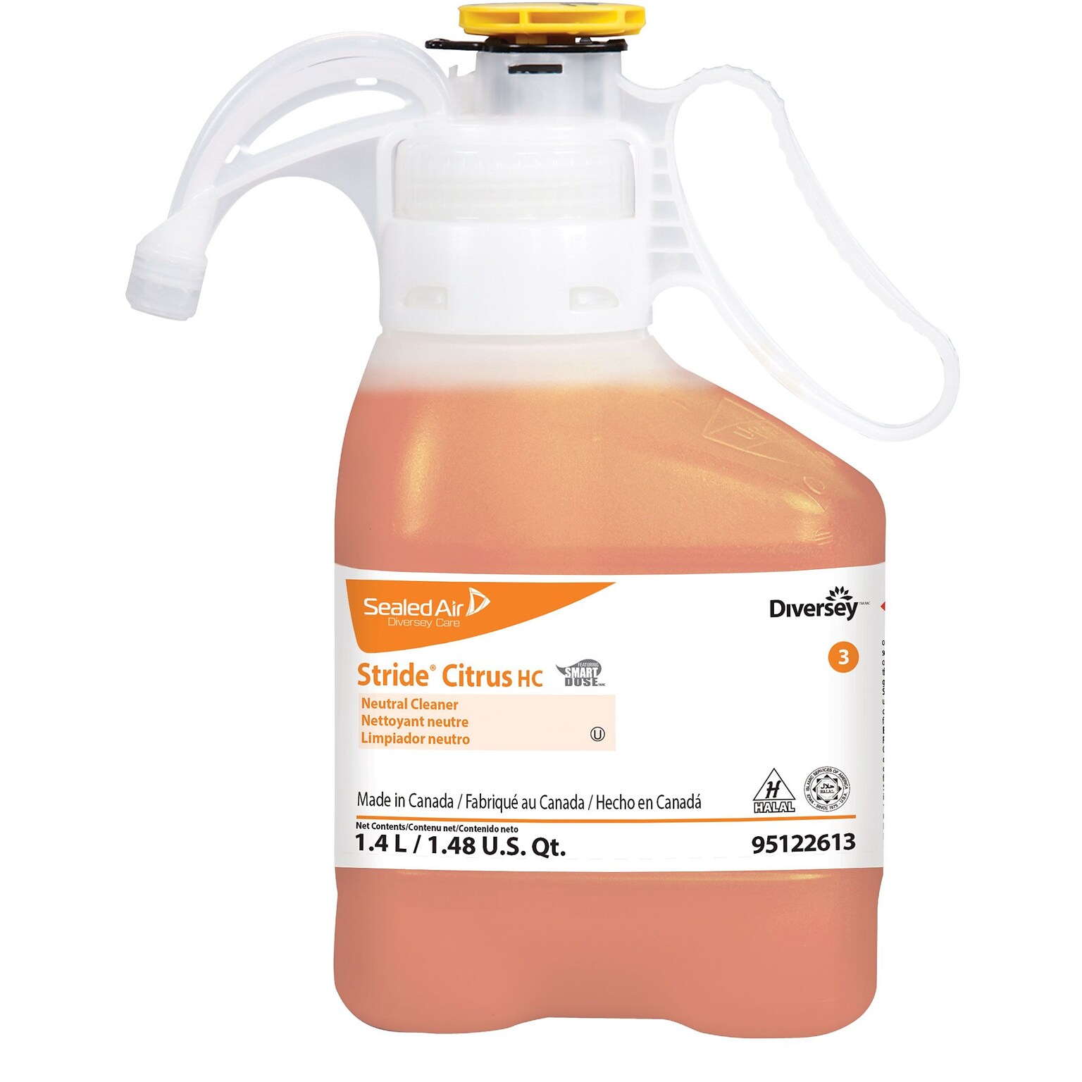 Stride HC 3 Multipurpose Cleaner for Diversey SmartDose, Citrus Scent, 1400.6 mL