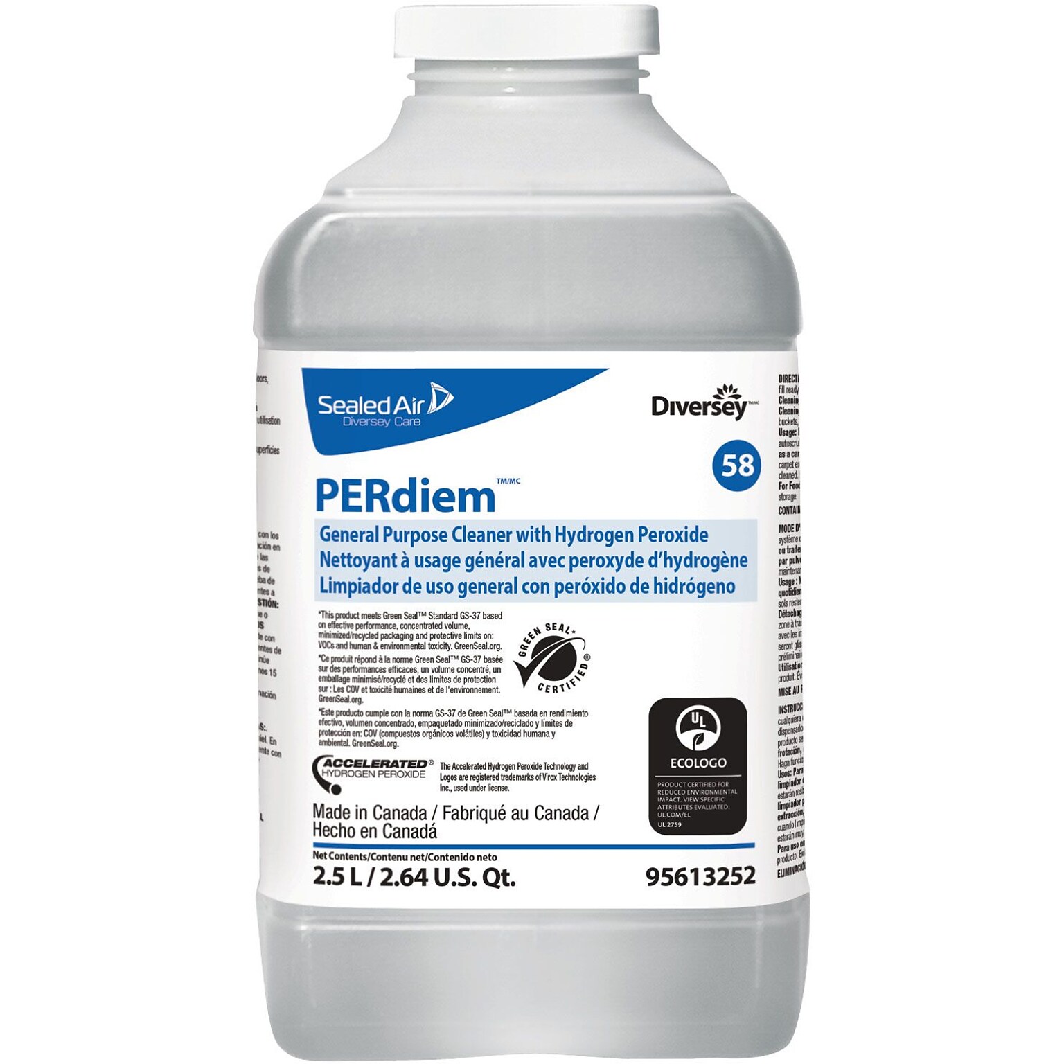 Perdiem 58 Multipurpose Cleaner for Diversey J-Fill, 84.5oz., 2/Carton (95613252)
