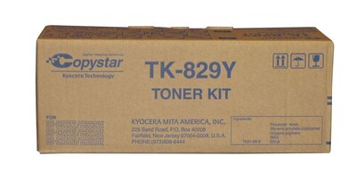 Kyocera TK-829Y Yellow Standard Yield Toner Cartridge
