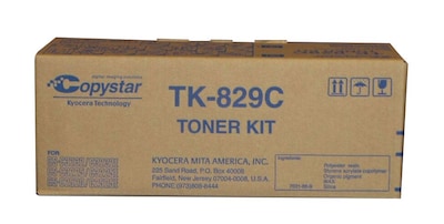 Kyocera TK-829C Cyan Standard Yield Toner Cartridge