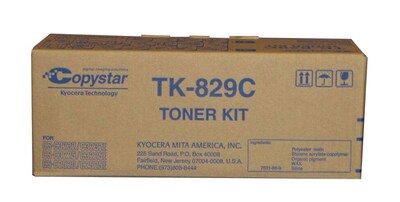 Kyocera TK-829C Cyan Standard Yield Toner Cartridge