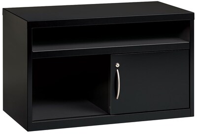 Quill Brand® Low Credenza with Sliding Door, Black, 36W