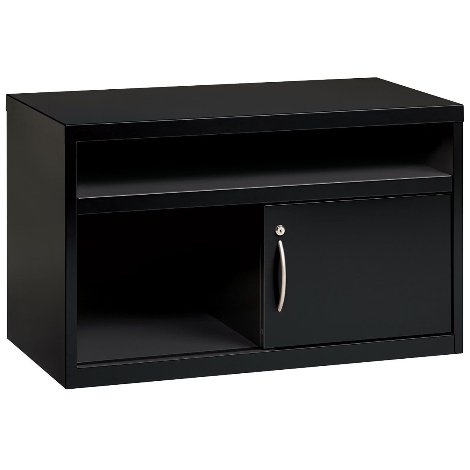 Quill Brand® Low Credenza with Sliding Door, Black, 36W
