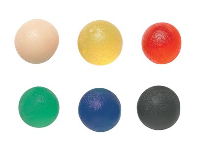 CanDo® Gel Squeeze Ball; Standard Circular, 6/Set