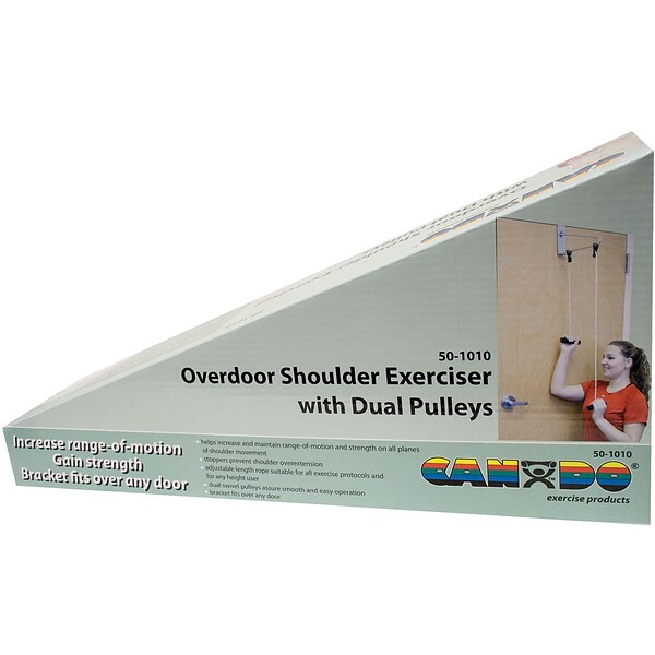 CanDo® Overdoor Shoulder Double Pulley with Bracket