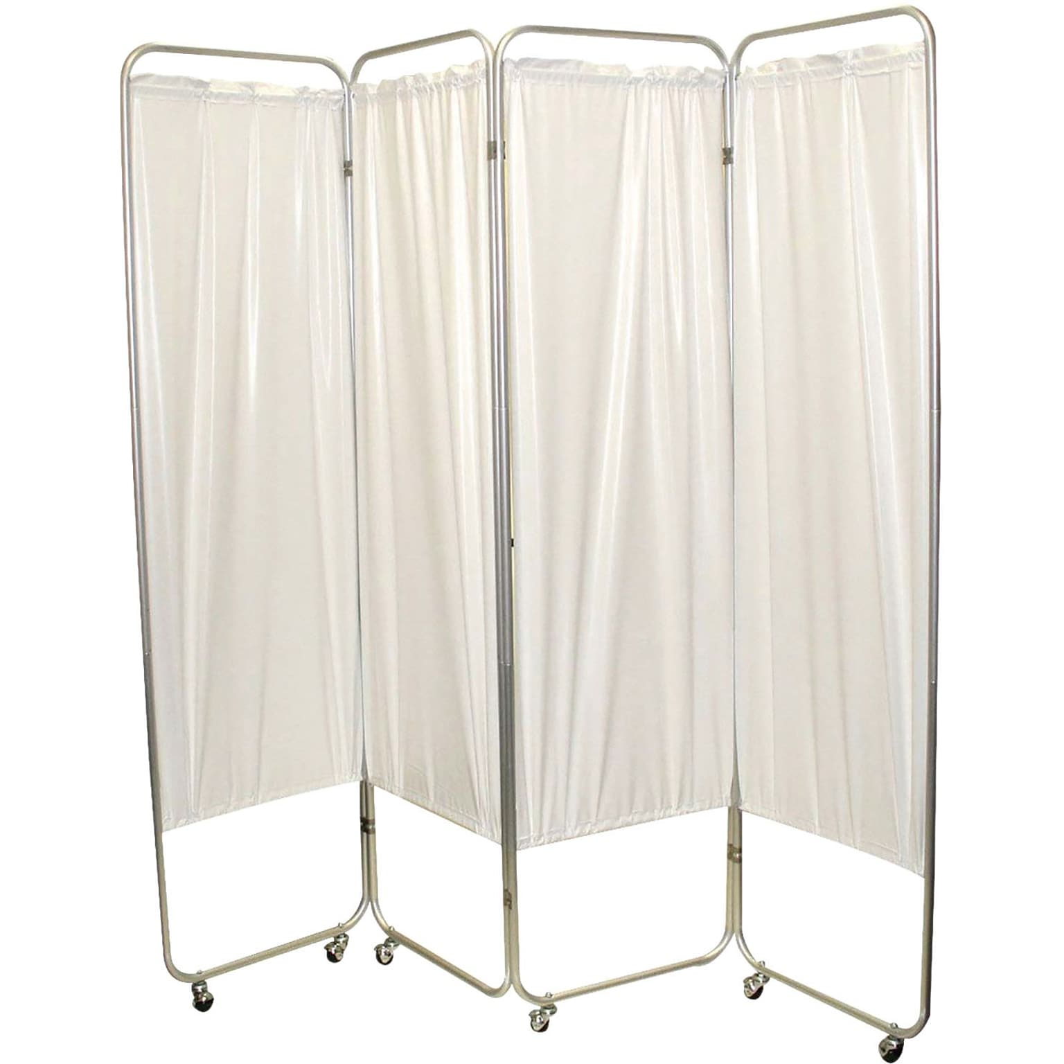 Standard 3-Panel Vinyl Privacy Screen with Casters