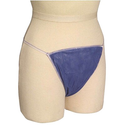 TIDI® Disposable Bikini Briefs, Blue, 200/CT