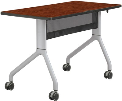 SAFCO® Rumba™ 48 x 24 Rectangle Table; Cherry/Silver