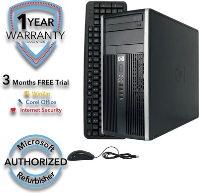 HP Compaq 6200 Pro Tower Refurbished Desktop Computer, Intel Core i5 2400 3.1G, 16GB RAM, 1TB HDD
