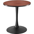 Safco Cha-Cha™ 30 Round, Trumpet Base Sitting Height Table, Cherry/Black