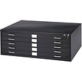 Safco 5-Drawer Steel Flat File Cabinet, 24 x 36 Documents, Black (4994BLR)