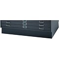 SAFCO Closed Base Flat File Cabinet, Black (4999BLR)