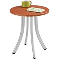SAFCO® Decori™ Short Wood Side Table; Cherry/Chrome