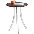 SAFCO® Decori™ Tall Wood Side Table; Mahogany/Chrome