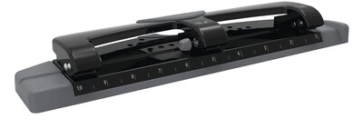 Swingline® SmartTouch™ Low Force 3-Hole Punch, 12 Sheet Capacity, Black/Gray (A7074134)