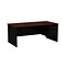 Quill Brand® Modular Right Single Pedestal Desk, Black/Walnut, 36Dx72W