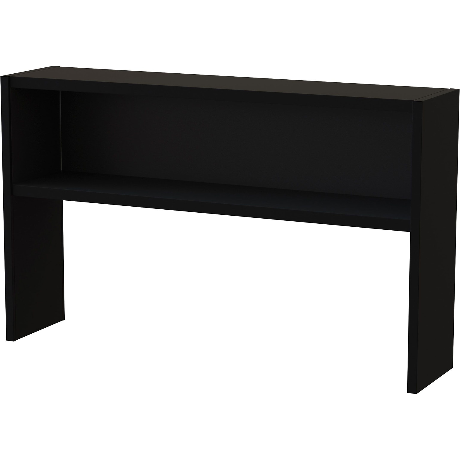 Quill Brand® Modular Desk Stack-on Hutch, Black, 60