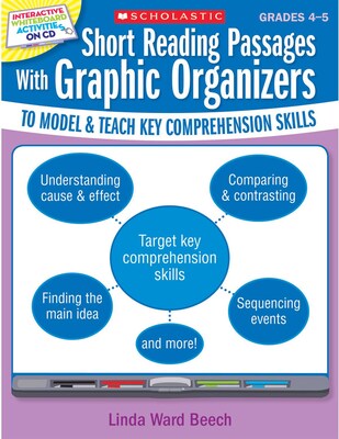 Scholastic Interactive Whiteboard Activities; Short Reading Passages w/Graphic Organizers Grade 4-5