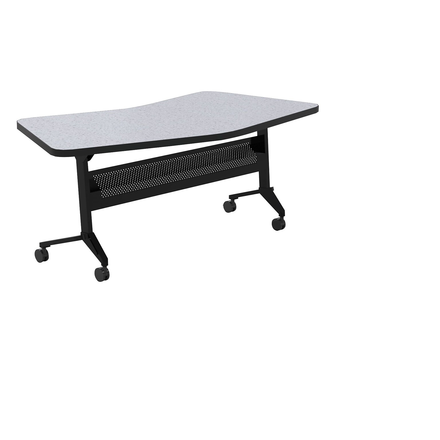 Safco FLIP-N-GO 48W x 24D Rectangular Training Room Table w/ Wheels, Mahogany (LT24T)