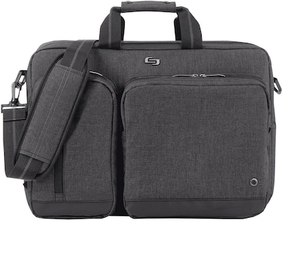 Solo New York Duane Hybrid Polyester Briefcase, Laptop Compatible, Grey (UBN31010)