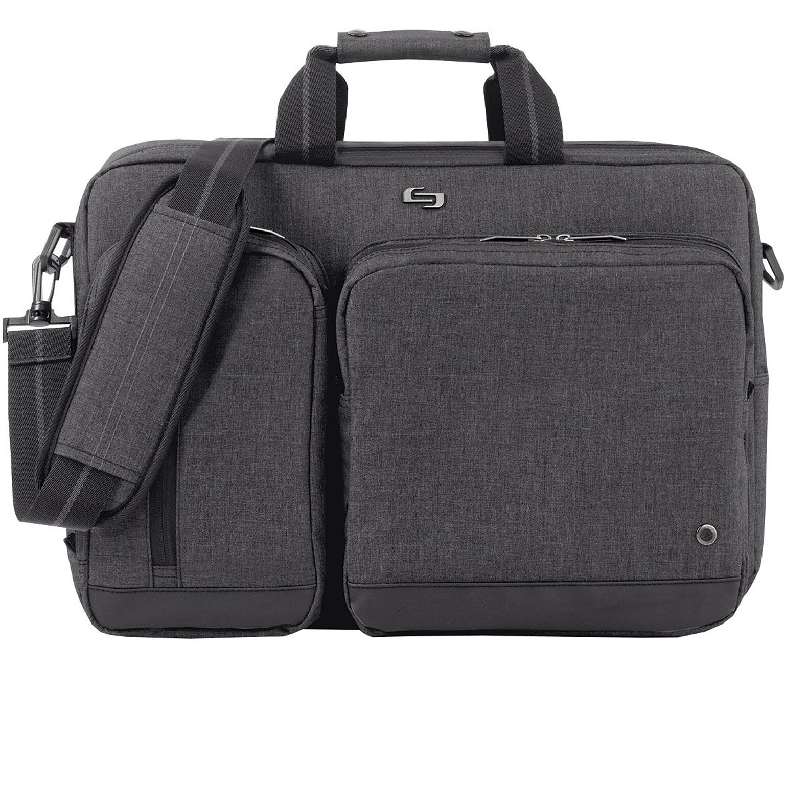 Solo New York Duane Hybrid Polyester Briefcase, Laptop Compatible, Grey (UBN31010)