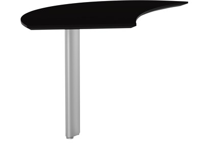 Safco Medina™ Left Hand Curved Desk Extension, Mocha, 29 1/2H x 47W x 28D