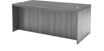 Safco Aberdeen 72 Bowfront Desk, Gray Steel (ABD7242LGS)