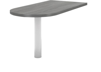 Safco Aberdeen® Peninsula Return, Gray Steel, 29 1/2H x 60W x 30D