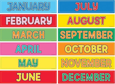 Hygloss® Monthly Calendar Cards, 12/Pkg