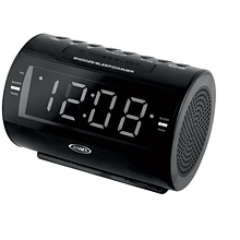 Jensen JCR-210 AM/FM Dual Alarm Clock Radio with Nature Sounds, Black (JCR-210)