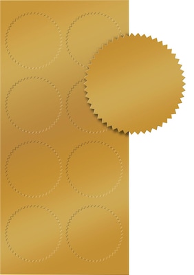 Great Papers! Seals, Gold Foil, 50/Pack (901200)