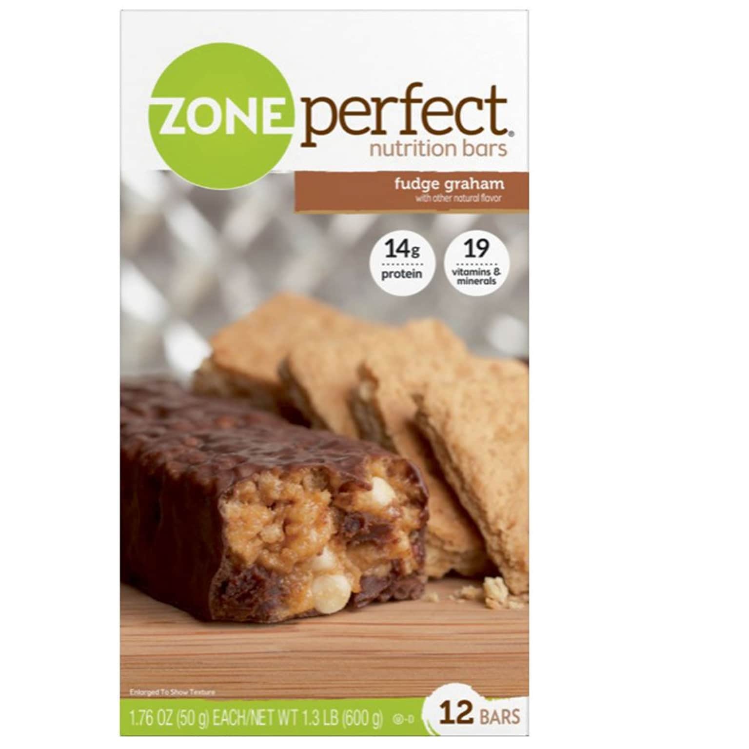 ZonePerfecrt Fudge Graham Nutrition Bar, 1.76 oz., 12 Bars/Box (EAS63259)