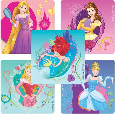 SmileMakers® Disney Princess Enchanted Stickers; 2-1/2”H x 2-1/2”W, 100/Box