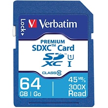 64GB Premium UHS-I Class 10 SDXC Memory Card