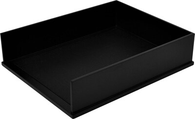 Victor Technology Wood Midnight Black Stackable Front-Loading Letter Tray (1142-5)