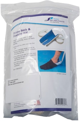 Maddak Sock and Stocking Aid with Ridges, Blue/White, Each
