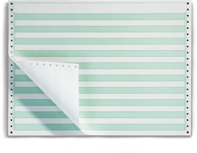 Staples® Green Bar Computer Paper, 14.875 x 11, 15 lbs., 100 Bright, 3500/Carton (25515/45115/177)