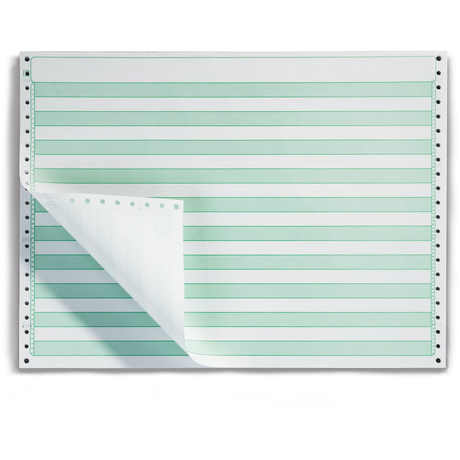Staples® Green Bar Computer Paper, 2-Part, 14.875 x 11, 15 lb., 100 Bright, 1700/Carton (25519/177162)